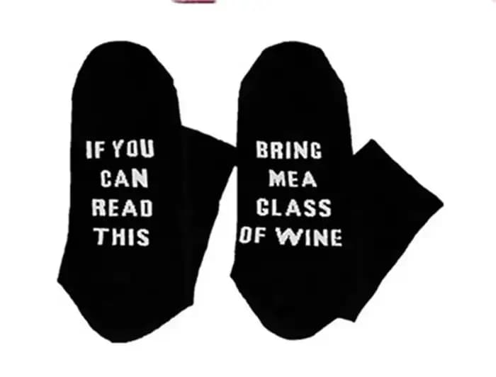Chaussettes personnalisées pour hommes et femmes, vin drôle, si vous pouvez lire ces chaussettes de 