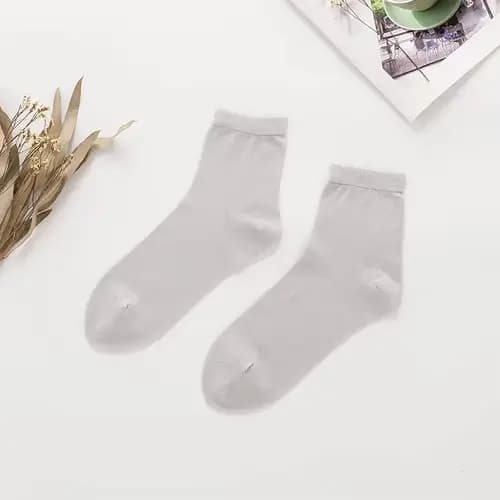 InjSocks-Chaussettes noires mi-mollet pour femmes, chaussettes courtes respirantes, mûrier, été, 80%