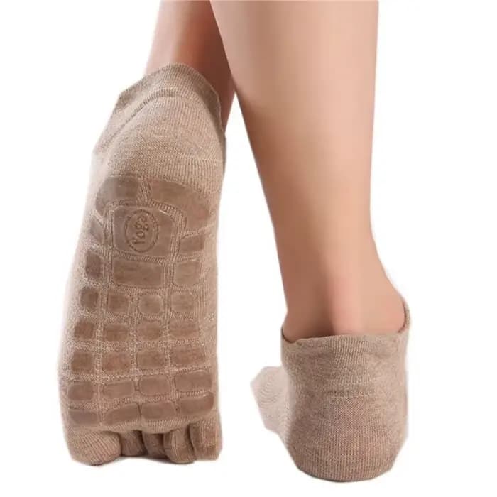 Chaussettes épaisses à cinq doigts pour hommes, chaudes, antidérapantes, pour Fitness, pantoufles ba