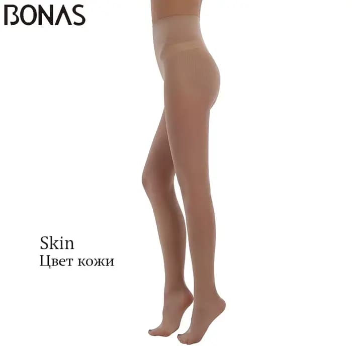 BONAS – collants respirants Sexy 40D pour femmes, collants de Protection solaire taille haute, entre