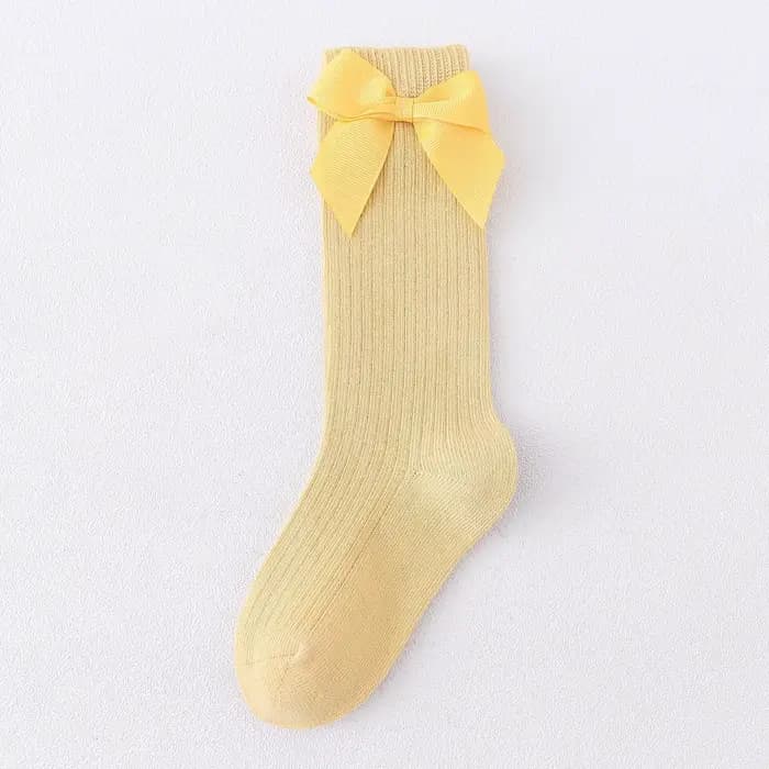 Chaussettes hautes pour enfants, chaussettes hautes avec nœuds, chaussettes longues pour tout-petits