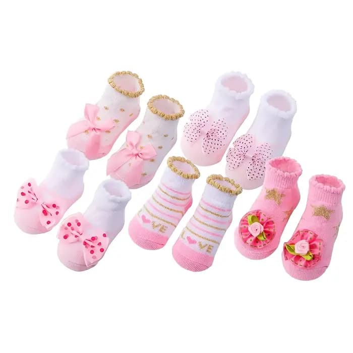 Chaussettes pour enfants pour filles et garçons, antidérapantes, en coton imprimé, chaussettes de no