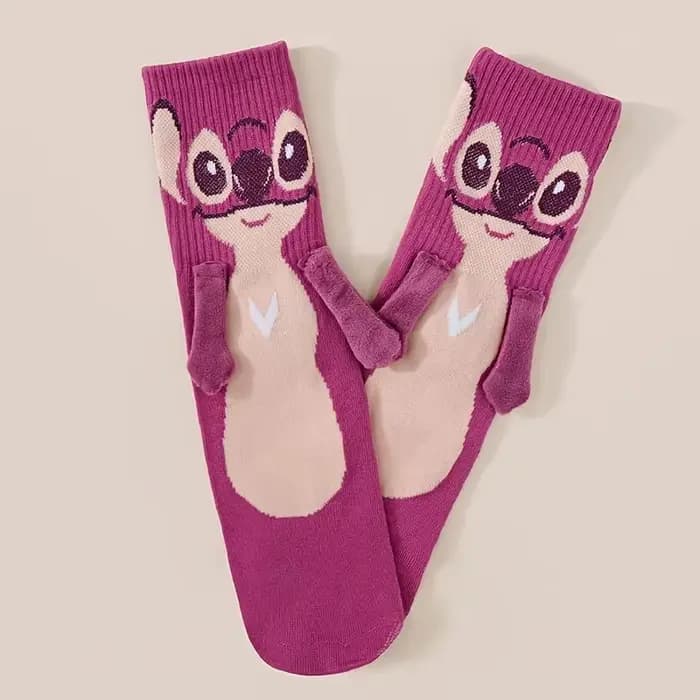 2 paires de chaussettes mi-hautes pour hommes, personnalisées et créatives, à l'effigie de Stitch de
