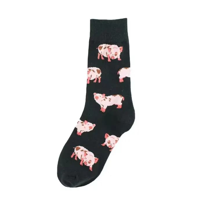 Chaussettes courtes amusantes en coton pour femmes, Shiba Inu, Pig Corgi, Kawai Animal Cartoon Cat C