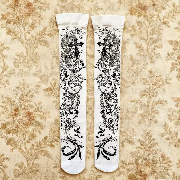 Chaussettes longues féeriques Y2K pour femme, style Emo, Streetwear, Gothique, Cool Girl, au-dessus 