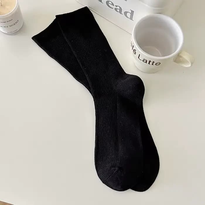 Chaussettes rayées en coton pour femmes, respirantes, absorbant la sueur, simples, rétro, nouvelle c