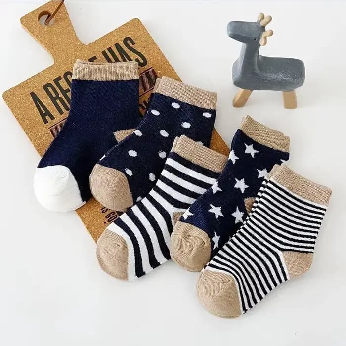 5 paires de chaussettes pour bébé nouveau-né garçon chaussettes 0-1-3-7Y enfants pur coton conceptio
