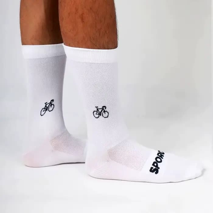 2025 Chaussettes de cyclisme à motif de vélo Sporcks Printemps et été Hommes et femmes Sports de cyc