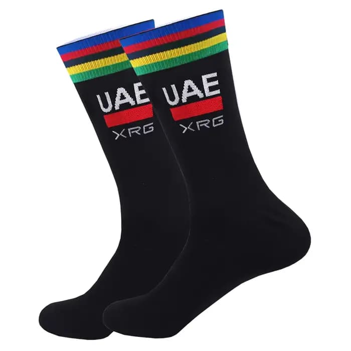 Chaussettes de cyclisme TREKKING blanches antidérapantes chaussettes de football de l'équipe des Éta