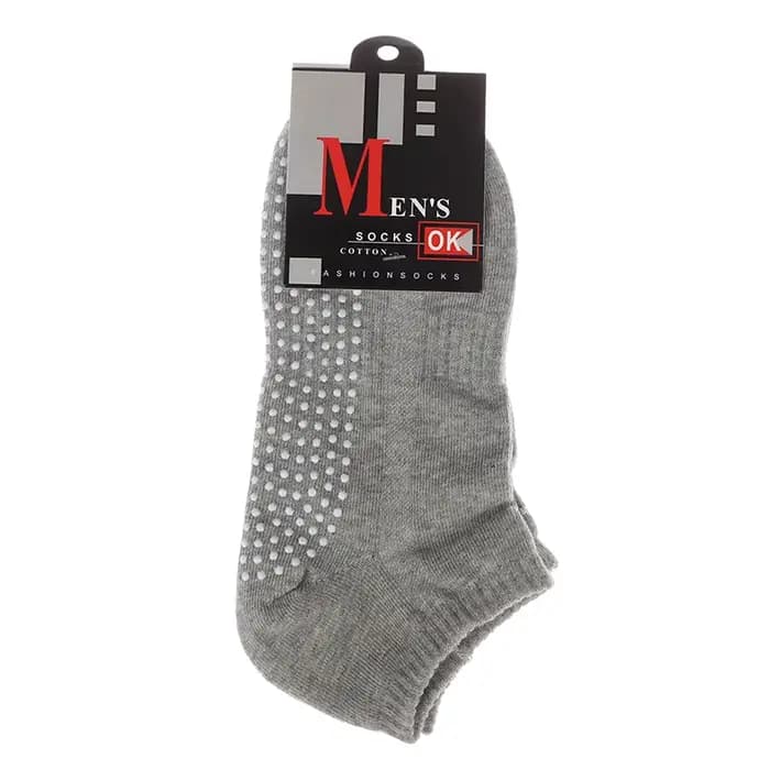 1 paire de chaussettes de Yoga antidérapantes en coton pour hommes avec poignées, chaussettes de sol