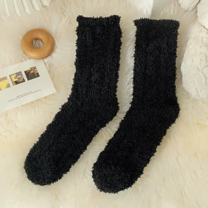 Chaussettes mi-tube en velours pour femmes, chaussettes d'optique mignonnes, chaussettes de couchage