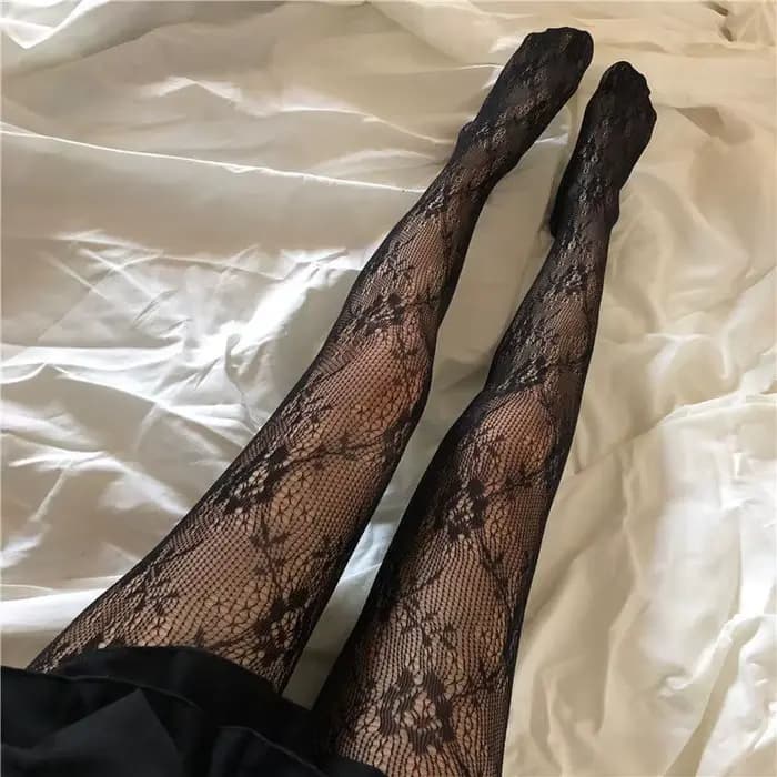 Collants résille sexy pour femme, tendance et polyvalents, collants motif tournesol adaptés au quoti