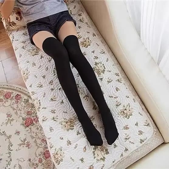 Chaussettes hautes étendues en Silicone pour femmes, 80cm, antidérapantes, Tube haut, en coton, haut