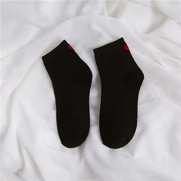 Amolette-Chaussettes en pur coton pour femmes, confortables, mignonnes, décontractées, cœur, amour, 