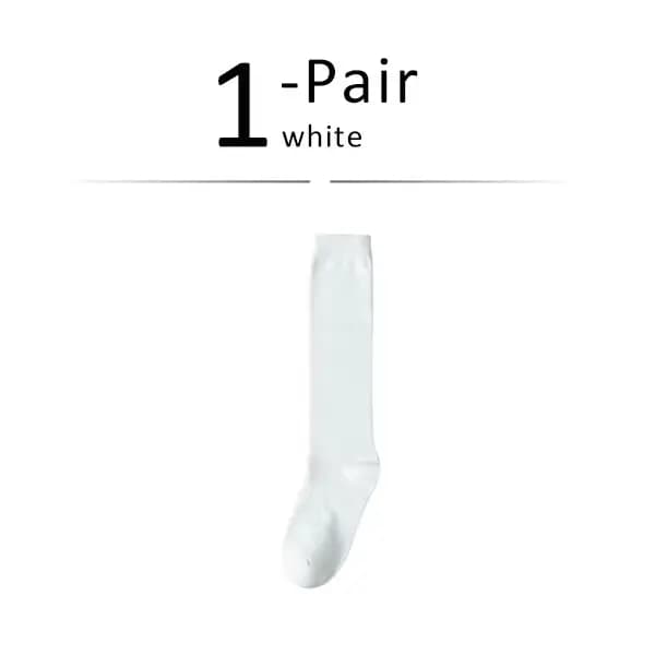 Chaussettes longues pour femmes, bas en coton biologique, couleur unie, chaudes, hautes jusqu'à la c