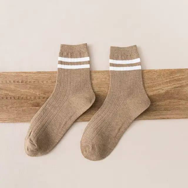 Chaussettes pour hommes 100% coton, rayures noires et blanches, style mode, chaussettes de sport, sk