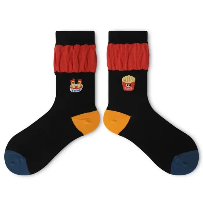 Chaussettes mi-mollet de dessin animé pour femmes, style doux, marque de créateur, heureux, drôle, m