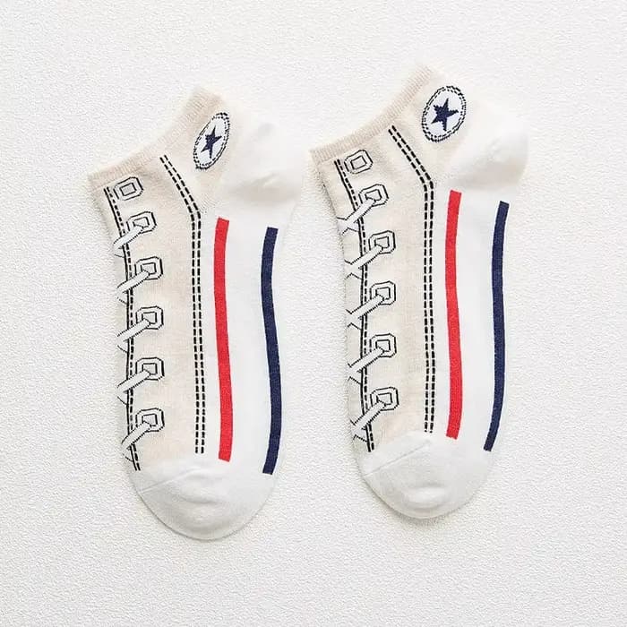 Chaussettes décontractées pour hommes et femmes, chaussures en denim créatives, motifs japonais heur