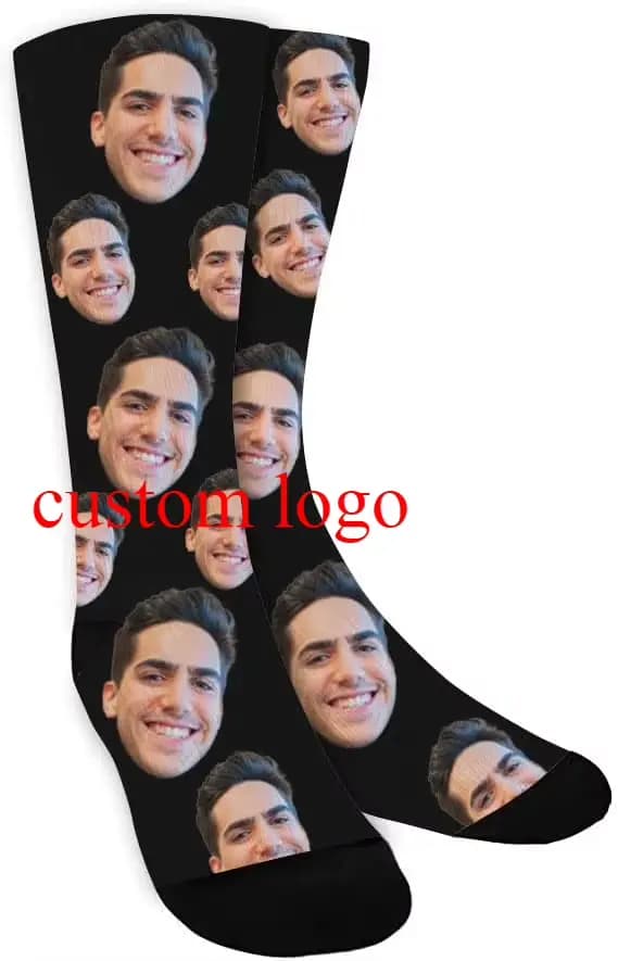 Chaussettes personnalisées avec photo, chaussettes faciales personnalisées pour hommes et femmes, ca