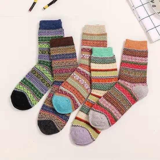 Chaussettes multicolores pour femmes, lot de 5 paires, nouvelle collection automne-hiver, grandes ta