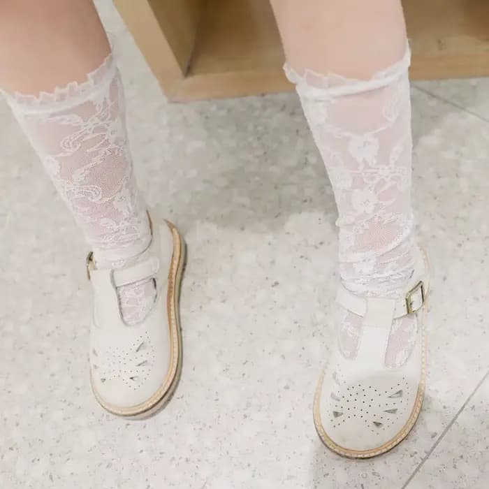 Chaussettes en dentelle pour bébé fille, jolies chaussettes d'été, princesse, en maille, hauteur aux