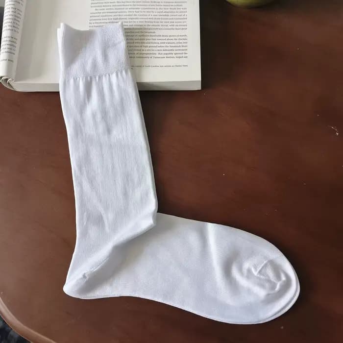 Chaussettes en coton pour hommes chaussettes matures Sexy blanches pures pour hommes chaussettes de 