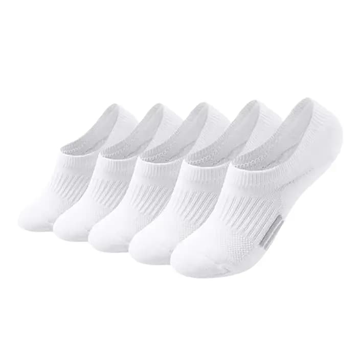 Chaussettes blanches invisibles pour femmes, confortables, respirantes, évac80-l'humidité, style ath