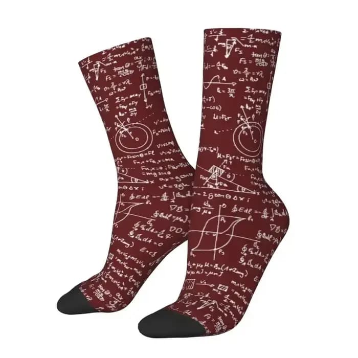 Chaussettes habillées bordeaux pour hommes et femmes, chaussettes chaudes à la mode pour professeur 
