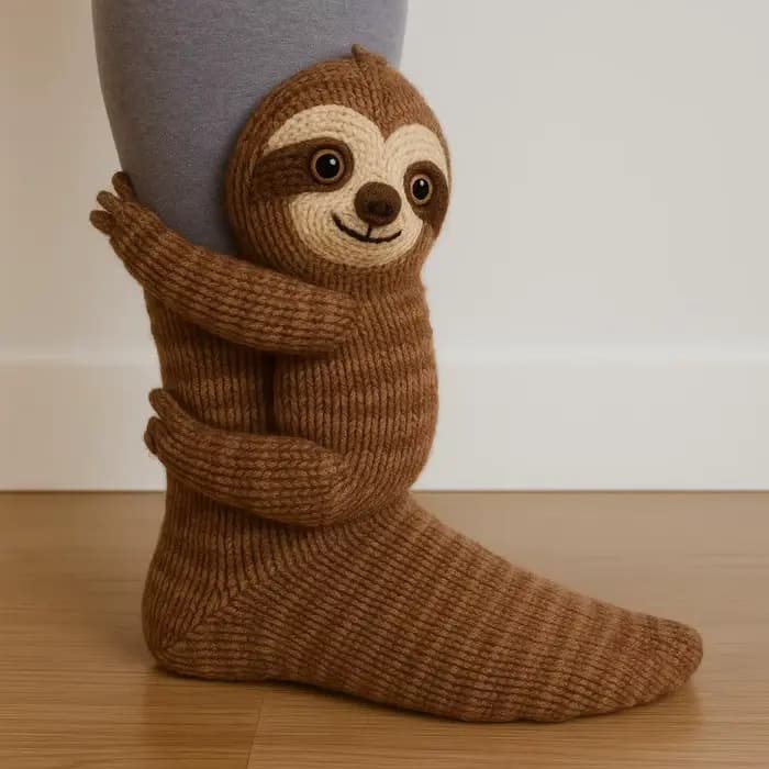 Chaussettes 3D tricotées en forme d'animaux, mignonnes, épaisses, chaudes et amusantes, respirantes,