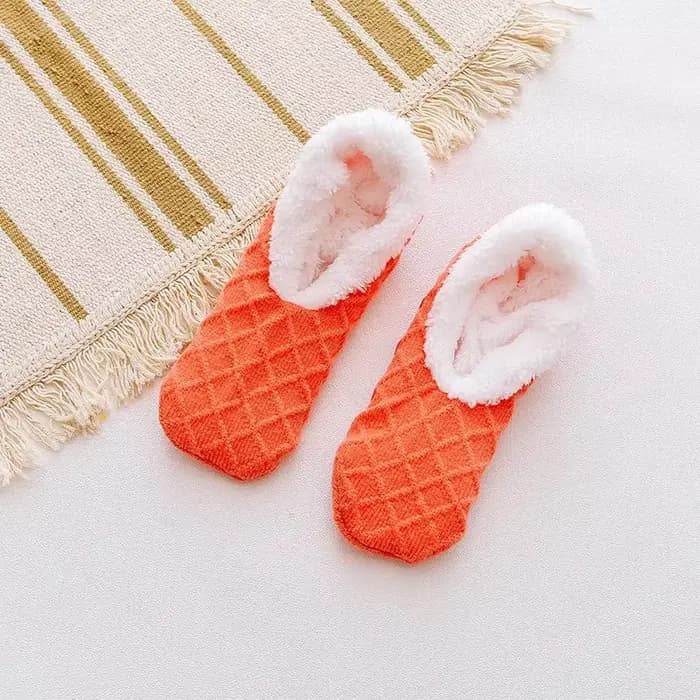 Chaussettes chaudes et épaisses pour femmes, antidérapantes, tapis de sol pour la maison, chaussette