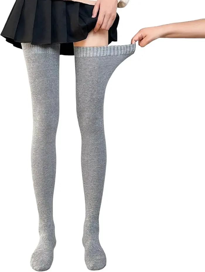 Femmes chaussettes hautes Opaque cuisse haute bas Thigts bas collants femmes bas noirs sous le genou