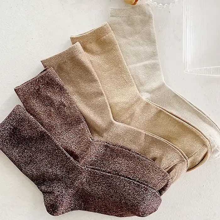 5 paires de fils argentés brillants de couleur unie et d'or et d'argent de couleur bonbon, adaptés a