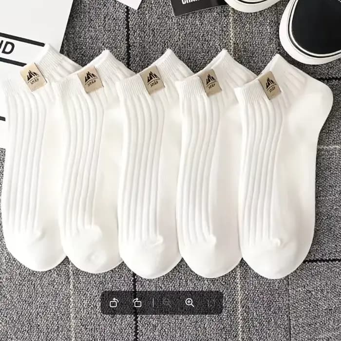 5 paires de chaussettes basses confortables et respirantes pour hommes - Chaussettes courtes douces 