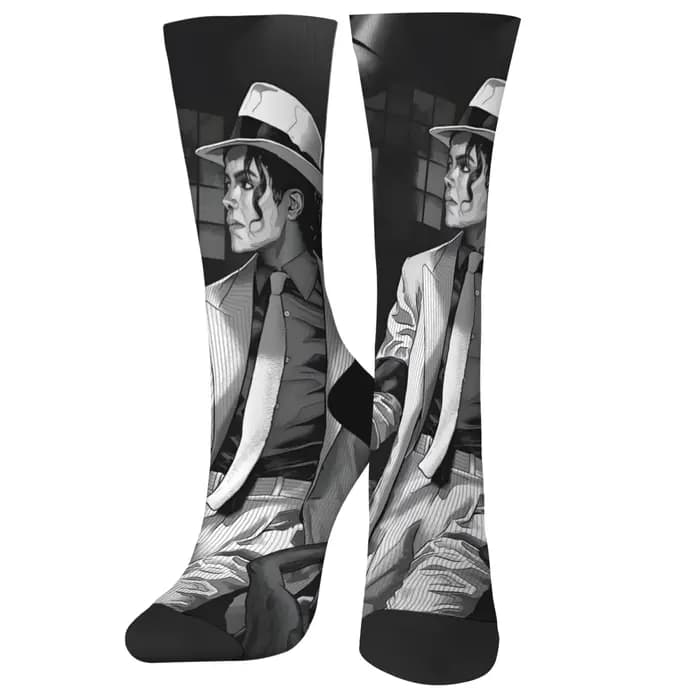 MJ style pop danse idole hommes chaussettes Harajuku style rétro décontracté mode bande dessinée cha
