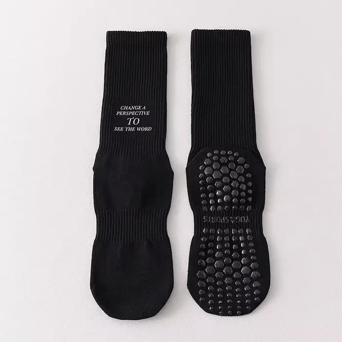 Chaussettes de Yoga à Tube moyen antidérapantes pour femmes, chaussettes de Pilates professionnelles