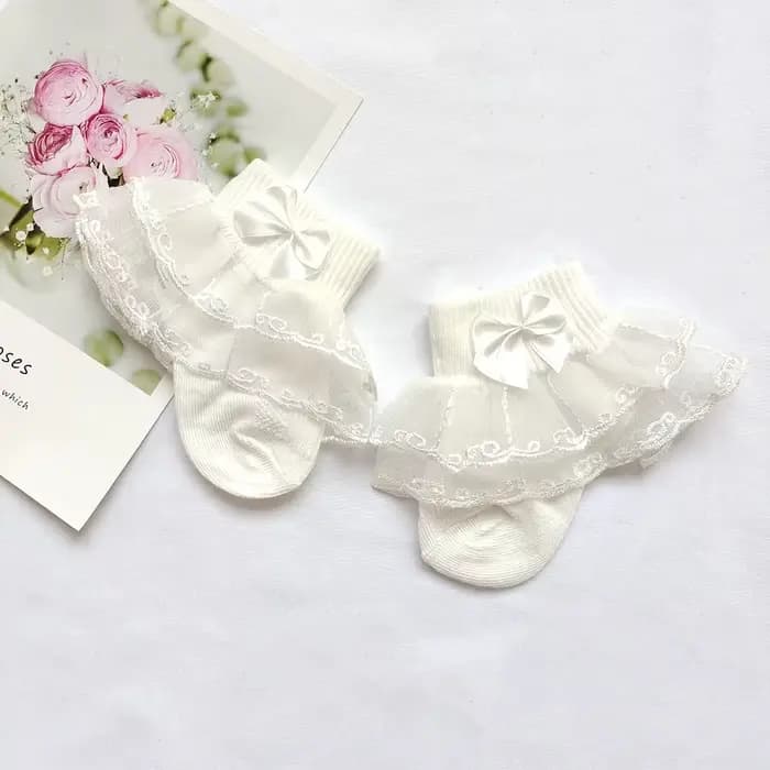 Chaussettes en dentelle pour nouveau-né, chaussettes de rinçage pour filles, chaussettes en coton po