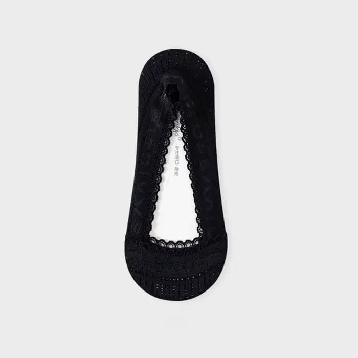 Chaussettes bateau fines pour femmes, en dentelle, antidérapantes, avec silicone, ne glissent pas, m