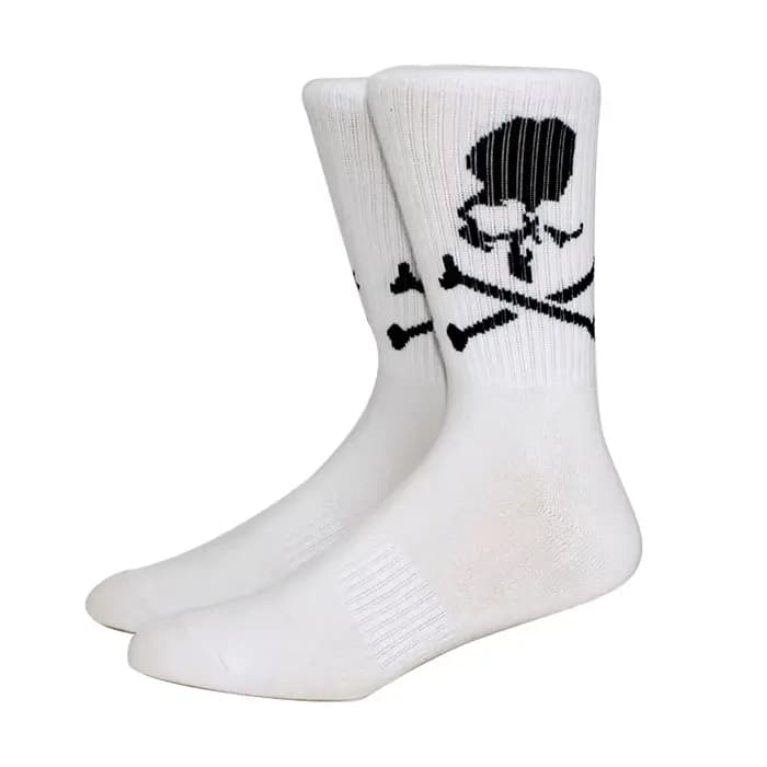 Nouvelle mode hommes chaussettes coton blanc noir chaussettes femmes skateboard chaussettes créative