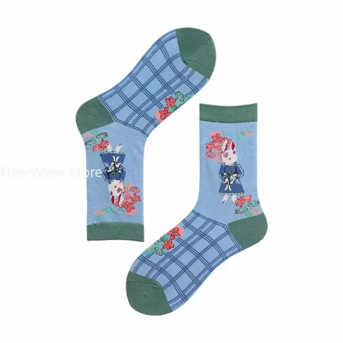 Forêt conte de fées chaussettes automne conte de fées Animal nouveau produit personnalité Jacquard A