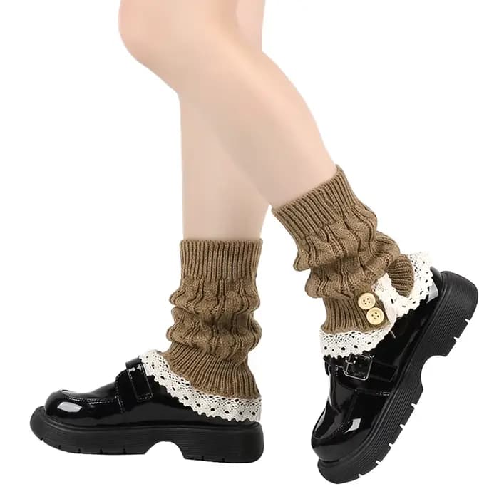 Jambières pour femmes cheville hiver chaud Stretch tricoté Slouch thermique dames épais laine poigne