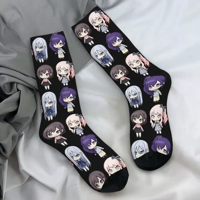 Project Sekai Emu Otori-Chaussettes Antidérapantes pour Homme et Femme, Bas Décontractés, Sports de 