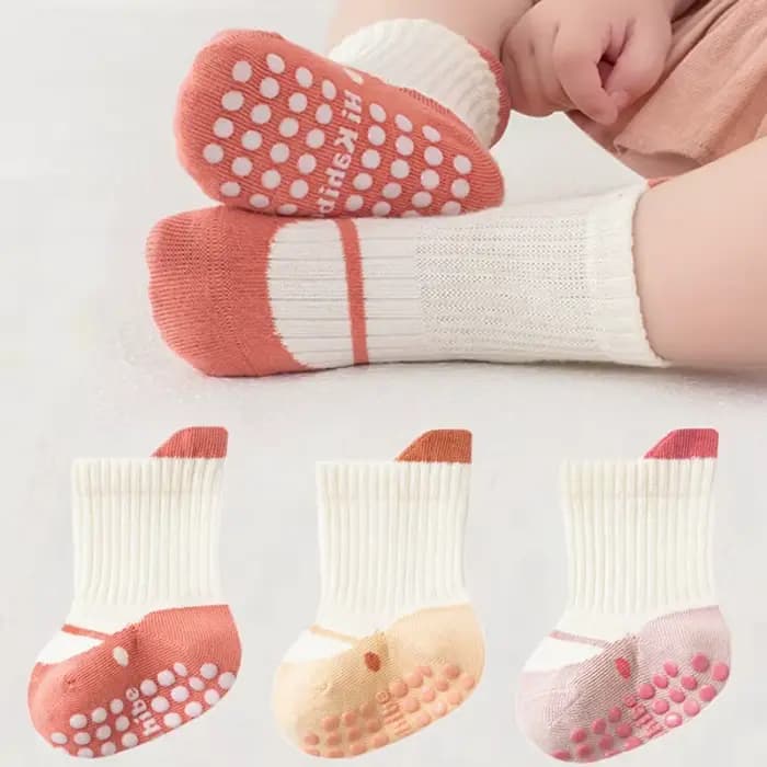 3 paires/lot chaussettes pour enfants pour filles garçons coton doux enfant en bas âge plancher mais