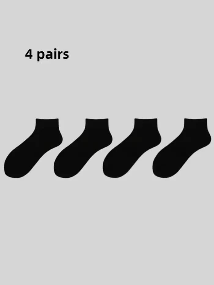 Chaussettes courtes classiques noires et blanches pour femmes, chaussettes pour femmes grande taille
