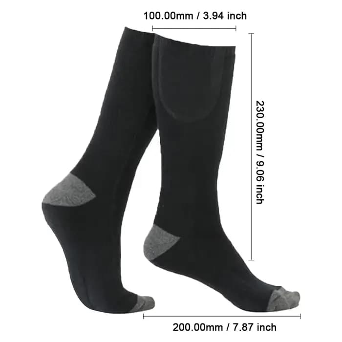 Chaussettes chauffantes électriques pour hommes et femmes, chaussettes chauffantes chaudes d'hiver, 