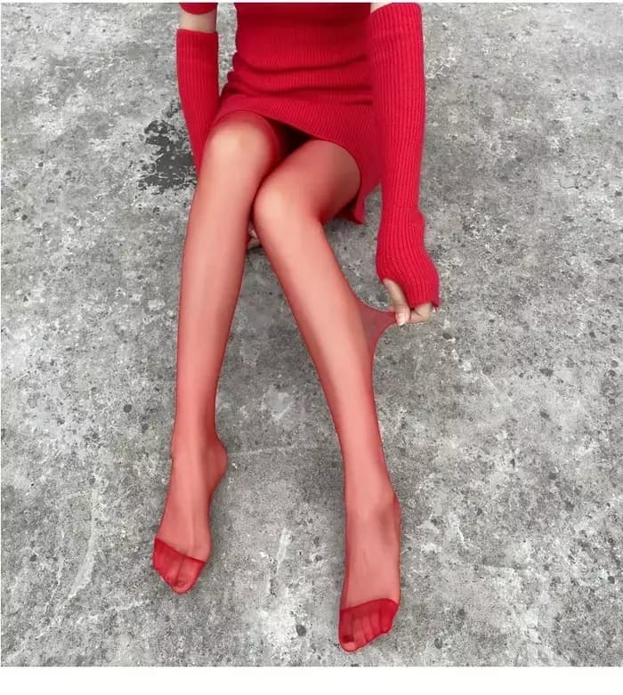Collants femme bas Slim collants Super élastique grande taille Leggings rouge femme médias collants 