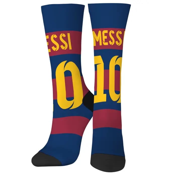 Messi Soccer No.10 chaussettes pour hommes nouveauté drôle heureux chaussettes confortable respirant