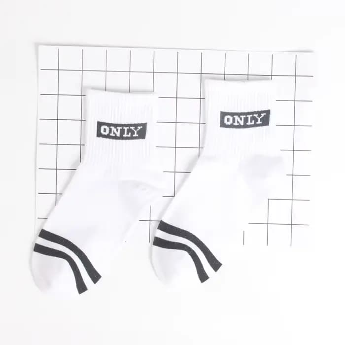 Harajuku – chaussettes courtes à motifs pour femmes, avec lettres de dessin animé, en coton, Cool, H