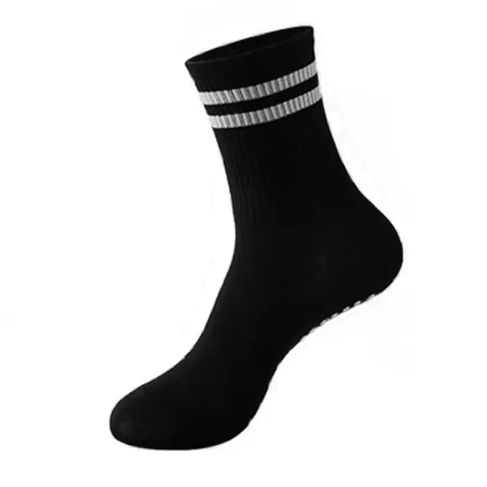 Chaussettes antidérapantes mi-longues pour femmes, chaussettes de yoga Prati à double rayures, chaus