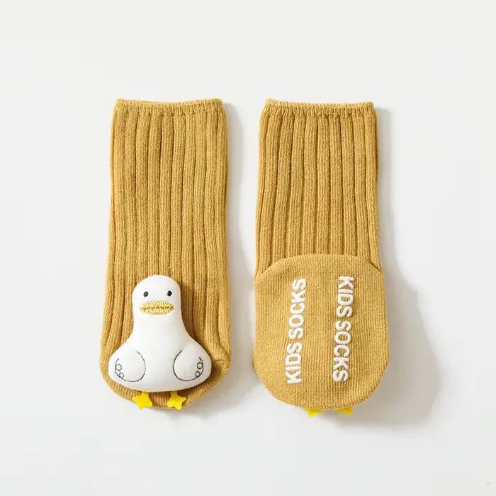 Chaussettes d'hiver pour bébé, nouveau-né, dessin animé 3D, chaussettes de sol, en coton doux, semel
