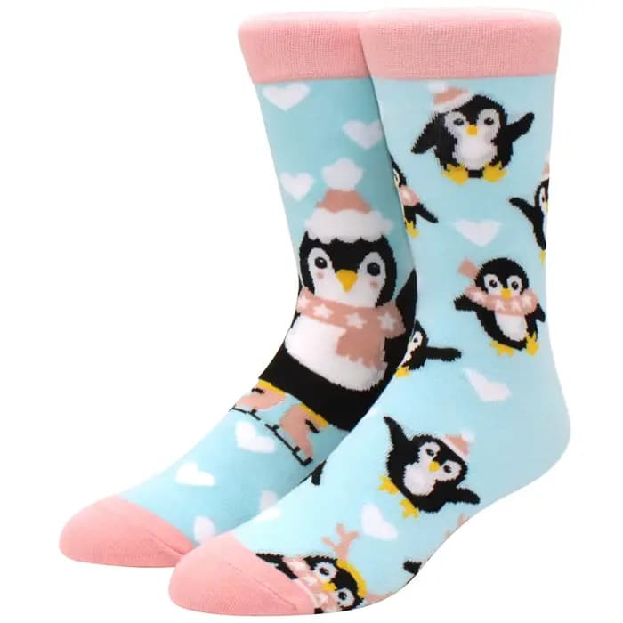 Chaussettes mi-hauteur pour hommes, série animale asymétrique AB, personnalité de la mode, couleur s